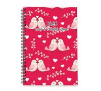 Valentines Romantic Love Birds 2026 Journal A5 To Do List Notebook Day Diary 2026 Planner for Men Diary Journal for Work Week To View Monthly Year Planner with Dotted Line Note Page Slim