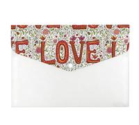 Valentines Romantic Love Folders, A4 Folders, Small Folder, Teacher Essentials A4 Document Wallet, Storage Files with Snap Button, Pockets for School Office Home Travel