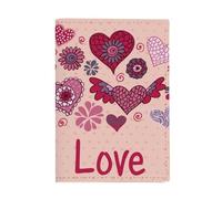 Valentines Romantic Love Hearts Passport Cover Pu Leather Leather Passport Holder Travel Essentials Women Airport Essentials Holiday Ducument Holder for Passports ID Card Tickets Money Boarding Passes