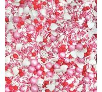 Valentines sprinkles for cakes cupcake edible toppers sprinkle mix blend metallic red white pink pearls party decoration baking biscuits cake topper balls chocolate balls STRAWBERRY DAIQUIRI