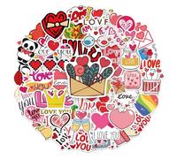 Valentines Stickers, Stickers for Scrapbooking, 200 Pieces, Waterproof Vinyl, for Valentine's Day, Weddings, Can Decorate Scrapbooks/Photo Albums/Suitcases/Water Cups