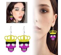 Valentines Stud Earrings Earrings That The Mysterious Of The Night! Heart for Women (B, 7cm)