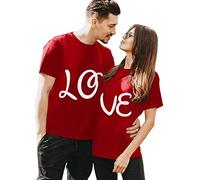 Valentine's Sweater Valentines Day Sweatshirts Love Heart Print Shirt Love Sweaters for Women Honeymoon T-Shirt Bundle Funny Couple Matching Partner T Shirts for Men and Women Basic