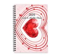 Valentines Sweet Heart 2026 Journal Diary A5 To Do List Notebook 2026 Notepad Diary for Men Journal for Project Week To View Monthly Year Planner with Dotted Line Note Page Slim