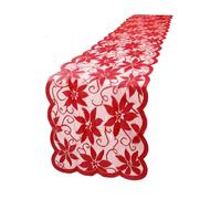 Valentines Table Runner,Red Table Runner Cover,Christmas Placemats,Christmas Table Runner Decorations Lace Centerpiece Decor Kitchen Dining Deco Indoor Vintage Maple Leaf