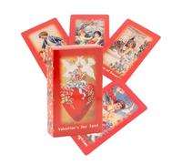Valentine's Tarot Cards, Psychological Board Game, Portable Divination Tool Game, Reusable Insight Compact Kit, Interactive Spiritual Accessory, 4.13 x 2.48 inches for Past Future Guidance Home