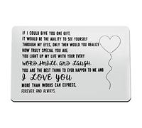 Valentines Wallet Card Gift for Women Men Engraved Wallet Card Gift for Wife Husband Deployment Gift for Boyfriend Girlfriend Wedding Anniversary Card Gift for Couple Wallet Insert Card Gift