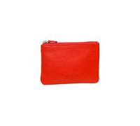 Valentini Key Protection Case with 2 Key Rings in The Middle Genuine Leather 12 x 8 cm Metallic Red