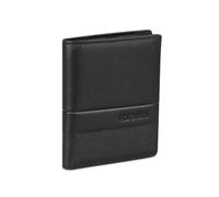 Valentini Yew II Men's Genuine Leather Wallet - RFID Protection - 4 Compartments for Cards & Documents - 10 x 8 cm Black