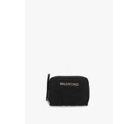 VALENTINO BAGS Pansy Debossed Logo Nero Zip Around Purse Size: One Siz