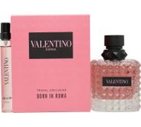 Valentino Born In Roma Gift Set 100ml Eau De Parfum + 10ml Eau De Parfum