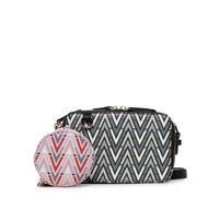 Valentino by Mario Valentino VL9192 Multicolor Geometric Chevron Crossbody Bag - One Size - Black