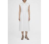 VALENTINO Cotton Chemisier Dress with Lace Inserts - Size: 42 - female