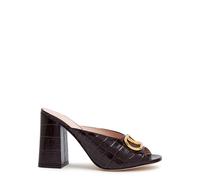 Valentino Garavani 90 Vlogo Crocodile-effect Leather Mules - Brown - 36 (IT36 / UK3)