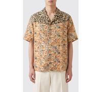 VALENTINO GARAVANI Animalier and Floral Print Silk Bowling Shirt - Size: 48 - male