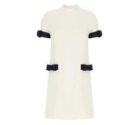 Valentino Garavani bow-detail short-sleeve mini dress - White 40-44