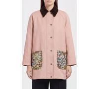VALENTINO GARAVANI Denim Jacket with Velvet Collar and Floral Details - Size: 46 - female