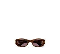 VALENTINO GARAVANI EYEWEAR V-logo tortoiseshell-effect sunglasses - Brown 52
