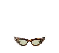 VALENTINO GARAVANI EYEWEAR VLogo crystal-embellished sunglasses - Brown OS