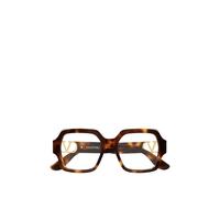 VALENTINO GARAVANI EYEWEAR VLogo geometric-frame glasses - Brown 52