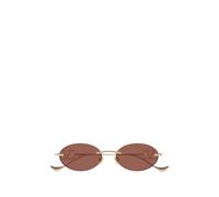 VALENTINO GARAVANI EYEWEAR VLogo oval-frame sunglasses - Gold 53