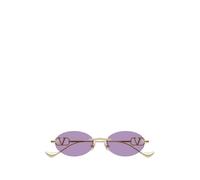 VALENTINO GARAVANI EYEWEAR VLogo oval-frame sunglasses - Gold 53