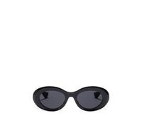 VALENTINO GARAVANI EYEWEAR VLogo-plaque oval-frame sunglasses - Black OS