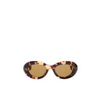 VALENTINO GARAVANI EYEWEAR VLogo-plaque oval-frame sunglasses - Brown OS