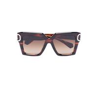 VALENTINO GARAVANI EYEWEAR VLogo Signature oversized-frame sunglasses - Brown One Size