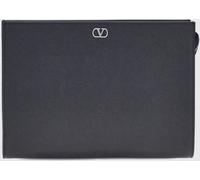 VALENTINO GARAVANI Grained Calfskin Document Holder with VLogo Signature - Size: OS - male