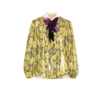Valentino Garavani lurex shirt with Après L'Hiver Poppies print - Yellow 36-38-40-42-44-46