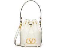 Valentino Garavani mini VLogo Signature leather bucket bag - White One Size