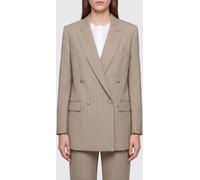 VALENTINO GARAVANI Pinstriped Virgin Wool Cropped Double-Breasted Blazer - Size: 42 - female