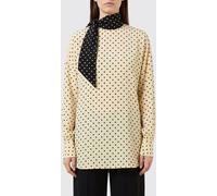 VALENTINO GARAVANI Polka-Dot Silk Blouse with Pussy-Bow Collar - Size: 42 - female