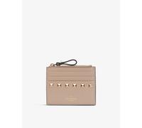 Valentino Garavani Poudre Rockstud Leather Card Holder 8x11x1.5cm