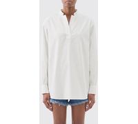 VALENTINO GARAVANI Relaxed Fit Cotton Poplin V-Neck Shirt - Size: 42 - female