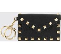 VALENTINO GARAVANI Rockstud Grained Calfskin Leather Key Holder with Flap - Size: OS - female