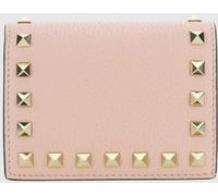 VALENTINO GARAVANI Rockstud Small Bifold Wallet in Grained Calf Leather with Studs - Size: OS - female