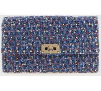 VALENTINO GARAVANI Rockstud Spike Tweed Mini Handbag with Embroidery - Size: OS - female