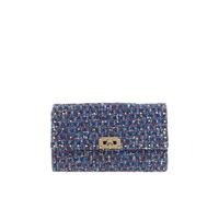 Valentino Garavani Rockstud Spike tweed shoulder bag - Blue OS