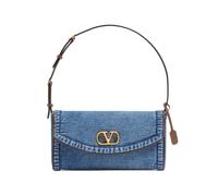 Valentino Garavani small DeVain denim shoulder bag - Blue One Size