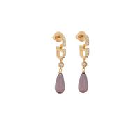 Valentino Garavani Vlogo Crystal-embellished Drop Earrings - Gold - One Size