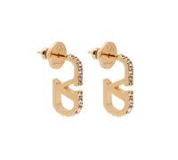 Valentino Garavani Vlogo Crystal-embellished Hoop Earrings - Gold - One Size