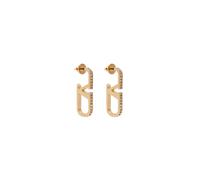 Valentino Garavani Vlogo Crystal-embellished Hoop Earrings - Gold - One Size