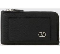 VALENTINO GARAVANI VLogo Grained Calfskin Card Holder - Size: OS - male
