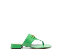 Valentino Garavani VLogo leather sandals - Green 36-37