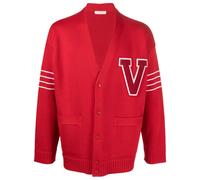 Valentino Garavani VLogo-patch wool cardigan - Red M-L