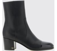 VALENTINO GARAVANI VLogo Signature Calfskin Ankle Boots with a Mid Heel - Size: 39 - female