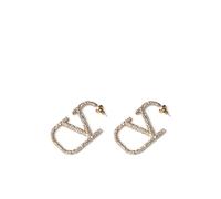 Valentino Garavani VLogo Signature crystal-embellished earrings - Gold One Size