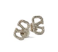 Valentino Garavani VLogo Signature crystal-embellished earrings - Silver One Size
